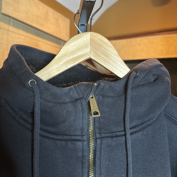 WRANGLER WORKWEAR SHERPA LINED HOODED SWEATSHIRT BLACK SIZE LARGE - Picture 7 of 13